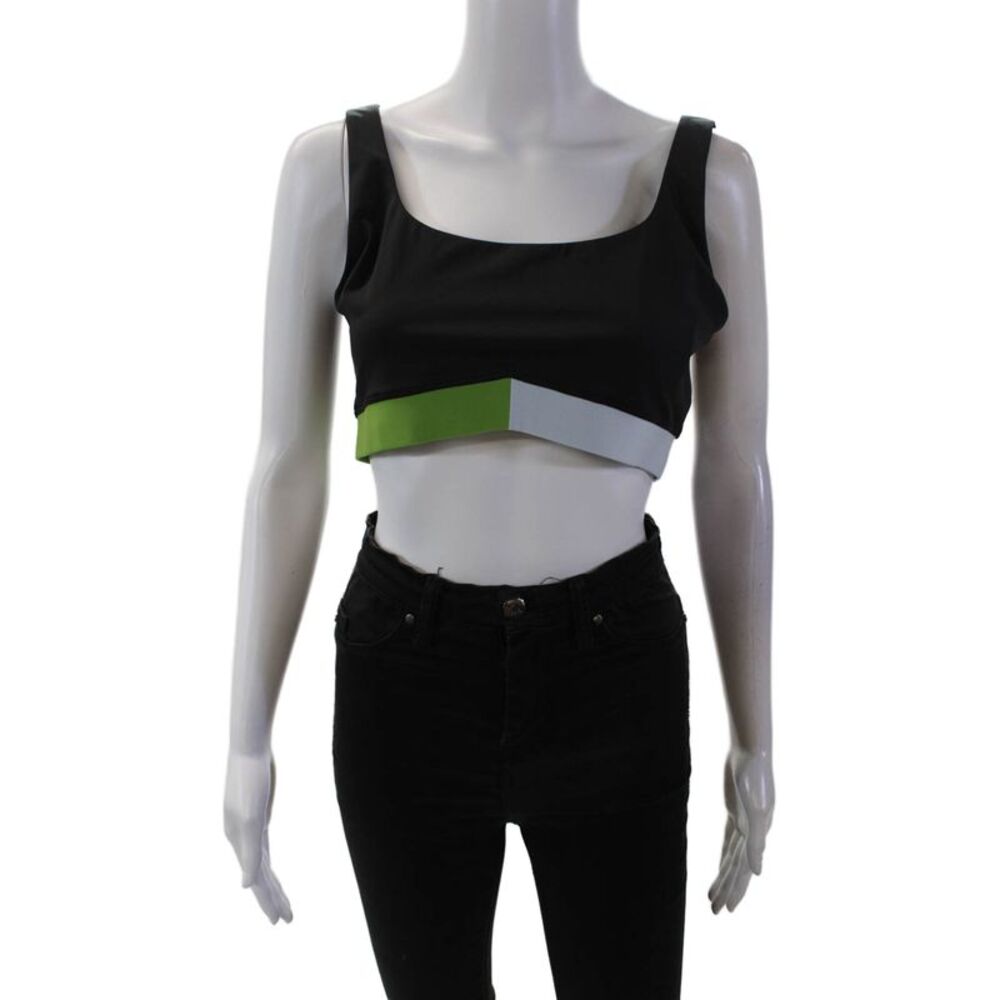 PE Nation Womens Activewear Sprint Time Stretch Sports Bra Black Size L